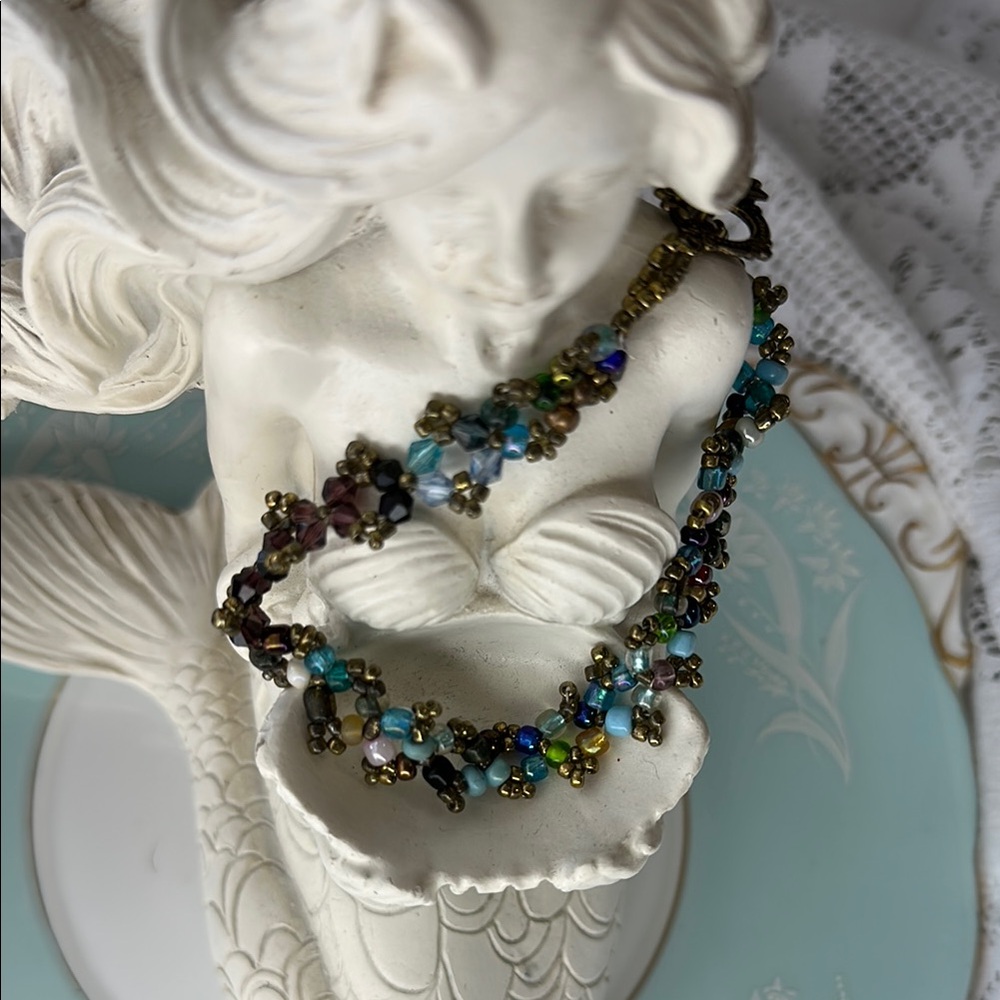 Summer Vacation Blue and Green Gemstone Bracelt